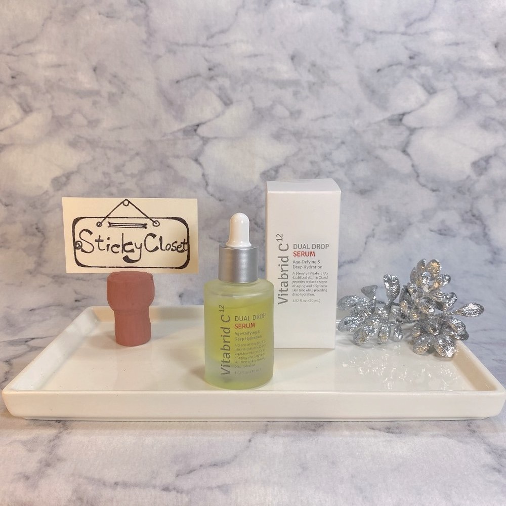VITABRID C12 Skincare-Dual Drop Serum VitaminC Peptide Complex-Full 30ml-BOX-NEW
